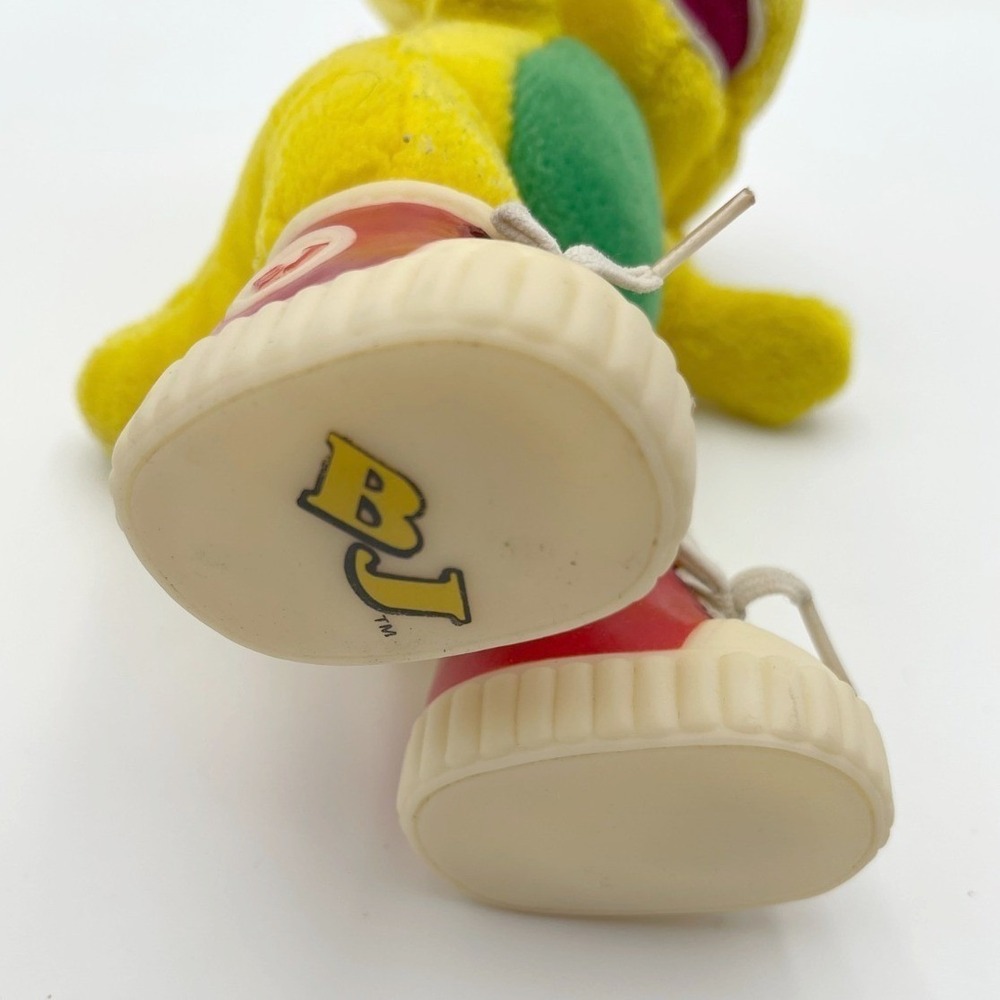 Vintage 1994 Barney & Friends BJ The Dinosaur Yellow Soft Plush Stuffed Toy 9" - Picture 5 of 8